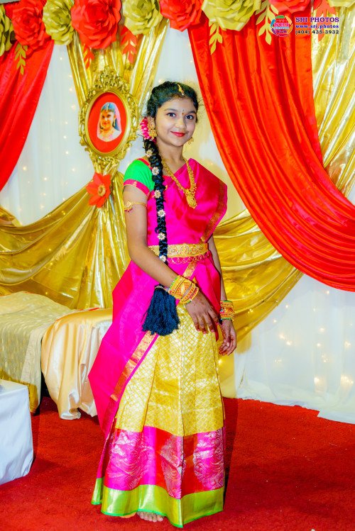 Asritha Half Saree Photo