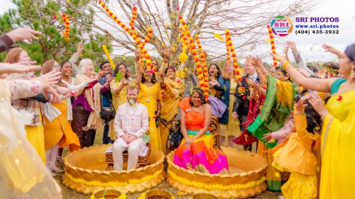 Bradley + Meghana Haldi Photo