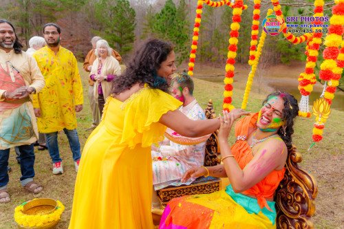 Bradley + Meghana Haldi Photo